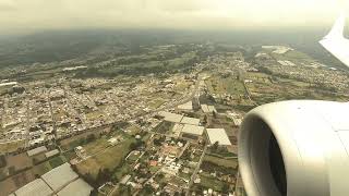 Approach landing and taxi into Quito Ecuador American Airlines 737 Max 8 [upl. by Jahdol627]