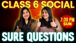 Class 6 Social Christmas Exam  Sure Questions  Exam Winner Class 6 [upl. by Grevera]