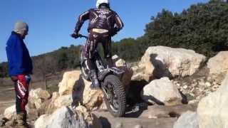 VIDEO trial cedric tempier TEAMZONE SHERCO LANCON DE PROVENCE 2013 [upl. by Keviv507]