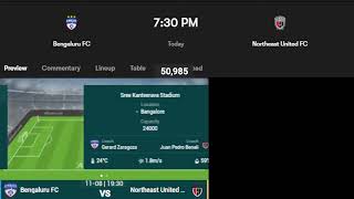 northeast united fc vs bengaluru fc  neufc vs bfc  Watchalong amp scoreboard [upl. by Luy]