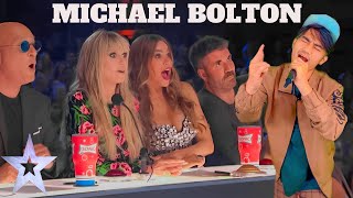 Americas Got Talent Michael Bolton song amazed the judges with the participants emotional voices [upl. by Atirat]