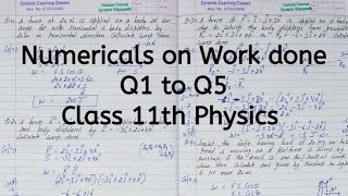 Numericals on Work done  Chapter 5  Work Energy and Power  Class 11  Physics [upl. by Jewell409]