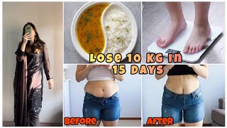 DIET VLOG 🔥 How I Lost 10 KG in 15 Days  WEIGHT LOSS DIET PLAN  TIPS 💯 LIVE RESULT [upl. by Ainevuol491]