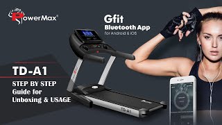 PowerMax Fitness Urban Trek TDA1 PreInstalled Motorized Treadmill  UNBOXING [upl. by Ahsiket114]