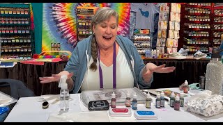 Stacey Park Demonstrates at the NAMTA Creativation Show with the SP Premium Dye Inks from Jacquard [upl. by Martijn]