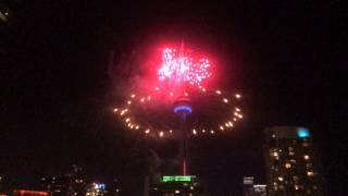 Toronto Pan Am Games Closing Ceremony CN Tower Fireworks [upl. by Ramaj37]