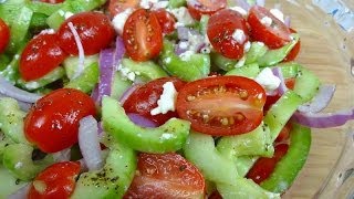 Ensalada Griega  ¡Deliciosa y Fresca  Mi Cocina Rápida [upl. by Amalle]