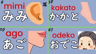 Hiragana Nouns 50 Japanese Words about Body [upl. by Musihc]