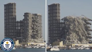 Tallest building demolished using explosives  Guinness World Records [upl. by Malley]