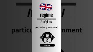 How to Pronounce regime in EnglishBritish Accent britishpronounciation britishaccent [upl. by Vine6]