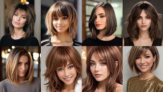 Feathered bob haircutTrending shag Haircuts ideas for this year [upl. by Ramahs]