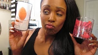 BEAUTY BLENDER VS REAL TECHNIQUES MIRACLE COMPLEXION SPONGE  BATTLE OF THE BRANDS  FULL DEMO [upl. by Ahsini]