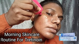 Tretinoin Morning Skincare routine tretinoin tretinoincream viral [upl. by Atiana]