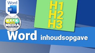 Word  Inhoudsopgave [upl. by Ahsela476]