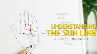 Palmistry  SUN LINE Explained The Line of Natural Success Fame Credibility Money amp Wealth [upl. by Adnic]