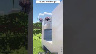 Minecraft Build Ideas Quartz Wall Design shorts minecraft [upl. by Yrebmik]