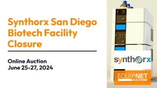 Online Auction  Synthorx San Diego Biotech Facility Closure  Jun 2527 [upl. by Eetnod]