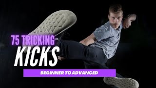 75 Tricking KICKS Beginner to Advanced  Taekwondo  Martial arts action kicks [upl. by Mandell]