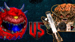 Mastermind vs Cacodemons  BRUTAL DOOM Monster Infighting  DOOM RETRO ARENA [upl. by Priscilla]