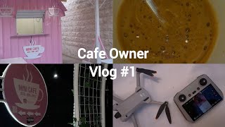 Cafe Vlog 1  A day in my life as a cafe owner  Cleaning  Organizing  Decorating ☕️🥐 [upl. by Collbaith]