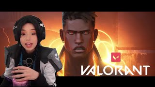 pokimane reacts to DUELISTS VALORANT Official Launch Cinematic Trailer [upl. by Drusus]