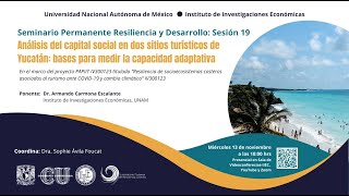 Análisis capital social en dos sitios turísticos de Yucatánbases para medir la capacidad adaptativa [upl. by Ayle]