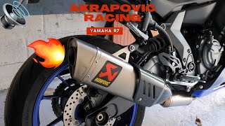 Pure Sound Akrapovic Racing Yamaha R7 no db killer [upl. by Ayaladnot]