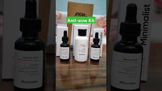 Minimalist AntiAcne Kit Skincare Routine  niacinamide salicylic acid and glycolic acid facewash [upl. by Haslett440]