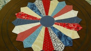 Red White And Blue Dresden Plate Table Topper [upl. by Eerot]