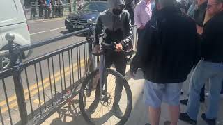 Angle grinder bike thief caught red handed part 1 [upl. by Fortunna]