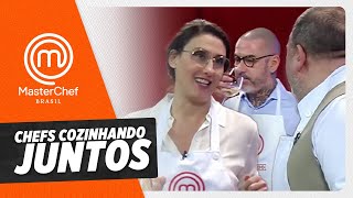 Chefs cozinhando juntos  Cortes  MasterChef Brasil [upl. by Lydnek]