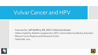 Vulvar Cancer and HPV video [upl. by Ellennoj]