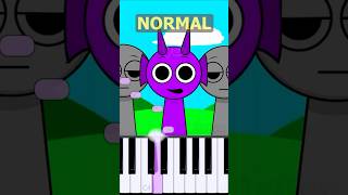 Durple Theme Incredibox Sprunki  Normal Vs Horror on piano [upl. by Urbana]