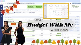 YNAB Budget With Me  November Budget With Me  Preparing for an expensive December [upl. by Beker574]