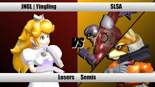 SBY Weekly 281  Yingling Peach Vs SLSA Captain FalconFox  Melee Losers Semis [upl. by Lahtnero]