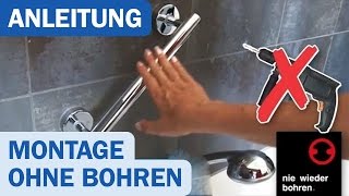 Nie wieder bohren Badetuchstangen und leisten Montage ohne Bohren  DUSCHMEISTERDE [upl. by Ackerley112]