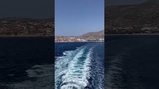 Greek island hopping fantastic views of departing ferry [upl. by Beverle123]