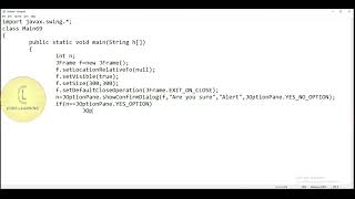 Java  Swing class JOptionPane  confirm dialog  CodeLearning [upl. by Eilasor]