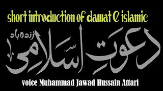 short introduction of DawateIslami voice Muhammad Jawad Hussain Attari madanichannel [upl. by Chlori438]