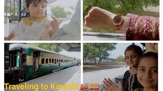 Vlog26  Traveling to Karachi🚂🚃  Chichawatni to Karachi  Ranas Vlogs [upl. by Aramot]