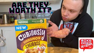 NEW Churros Cereal  Curiously Cinnamon Churros Nestle  Review [upl. by Latonia]