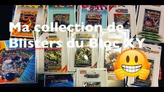 MA COLLECTION DE BOOSTER POKEMON SOUS BLISTER DU BLOC XY PRÉSENTATION COLLECTION [upl. by Greeson]