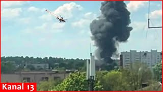 Ukrainian army shot down another Mi8 helicopter on Russian territory  all crew members were killed [upl. by Ymma]