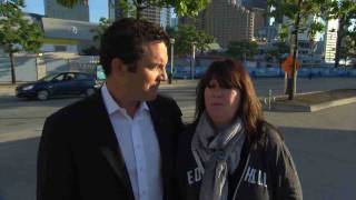 RMR Rick and Jann Arden on the CN Tower Edgewalk [upl. by Emawk]