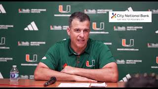 Mario Cristobal talks post game after 5245 win over Louisville [upl. by Analahs376]