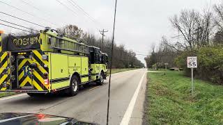 Goshen Twp Engine amp ALS 18 responding [upl. by Ruamaj]