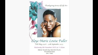 Funeral of LloyeMarie Louise Fuller 8th November 2023 [upl. by Belva]