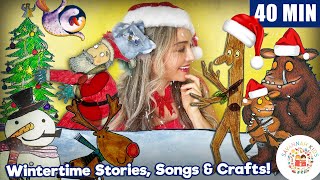 40 MIN Christmas amp Wintertime Stories Songs Julia Donaldson Compilation Santa Claus Rudolf Reindeer [upl. by Wills67]