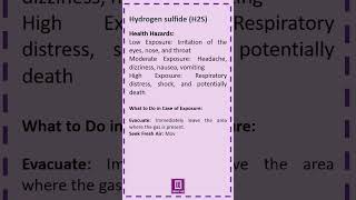 H2S Gas I Hydrogen Sulfide Gas l Health hazards amp What to Do in Case of Exposure [upl. by Intihw41]