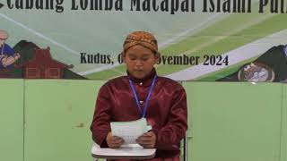 Juara 2 Macapat Putra MAPSI Jateng ARVA DAFIS SAPUTRA Kab Blora [upl. by Lorrac]